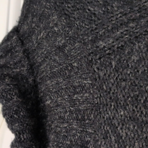 H&M Women's Dark Grey Sweater Turtleneck Oversized Small Ribbed Hem - Picture 4 of 8